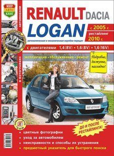Renault Logan повністю кольорова книга. Ремонт і експл. в фото + схема з 2005 (рестайлінг з 2010) бензин 6008 фото