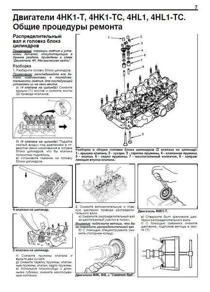 Книга Isuzu двигуни 6HK1-TC 6НL1 6НН1 4HK1-T 4HK1-TC 4HL1 4HL1-TC Керівництво Інструкція Довідник Мануал 6547 фото