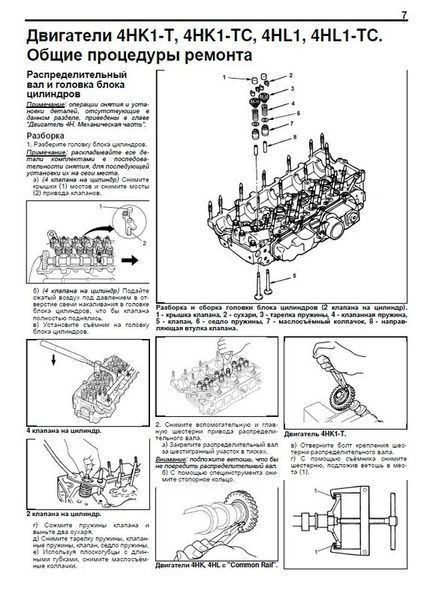 Книга Isuzu двигуни 6HK1-TC 6НL1 6НН1 4HK1-T 4HK1-TC 4HL1 4HL1-TC Керівництво Інструкція Мануал По Ремонту 6547 фото