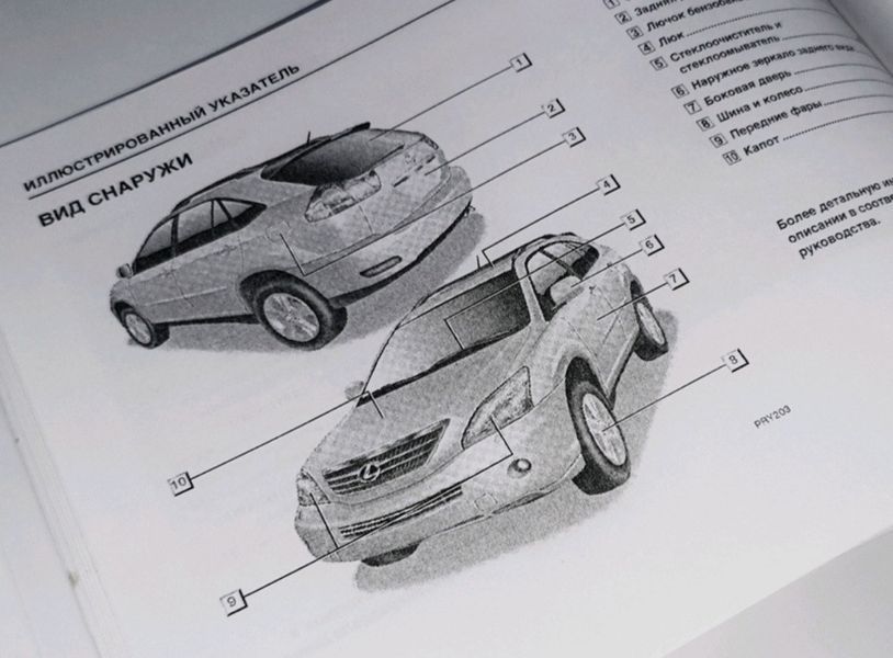 Книга Lexus RX 400h XU30 Руководство Мануал Инструкция Пособие По Эксплуатации Обслуживанию ТО, с 2005 по 2008 екя96 фото