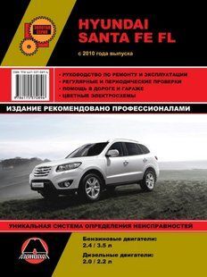 Книга Hyundai Santa Fe Підручник Інструкція Підручник Мануал Пособі По Ремонту Експлуатації схеми з 2010 6267ц фото