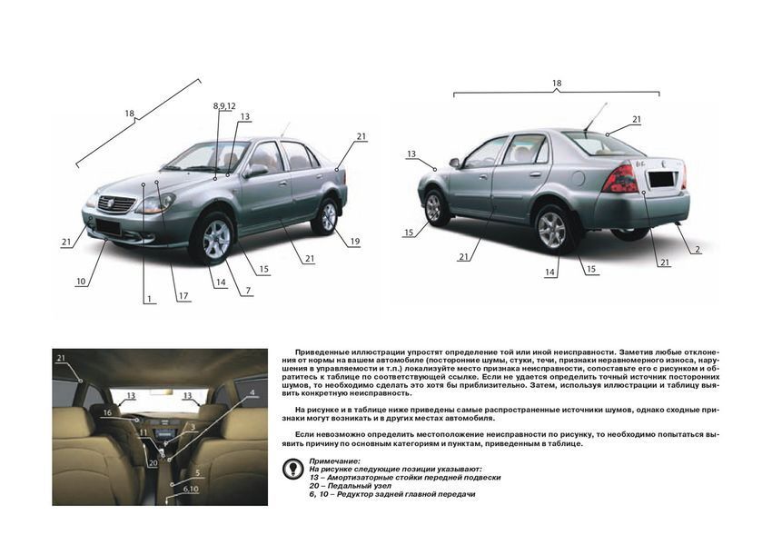 Книга Geely CK/CK-2/Otaka/Free Cruiser Книга по ремонту и эксплуатации + цветные схемы + каталог деталей с 5800 фото