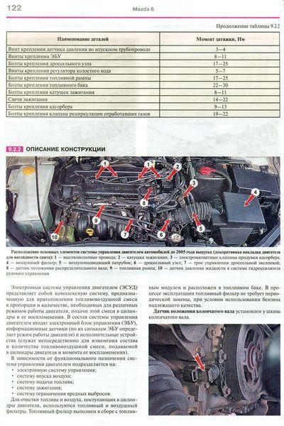 Mazda 6 повністю кольорова книга по ремонту і експлуатації в фотографіях + електросхеми 02-07 бензин 5520 фото