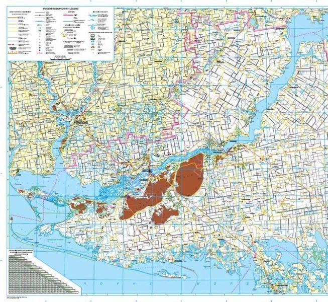 Карта Херсонська область масштабування 1:250 000 2588 фото