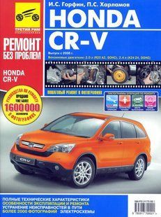 Honda CR-V c 2006 бензин повністю кольорова книга по ремонту і експлуатації в фотографіях + Електросхеми 5155 фото